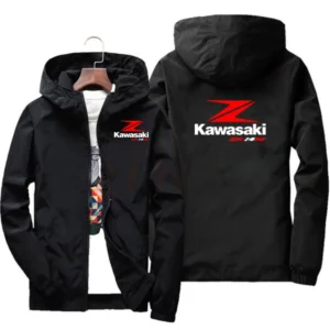 Motorcycle racing teams use men's jackets with Kawasaki logo, 2025 men's casual sportswear, new Spring and Autumn men's jackets